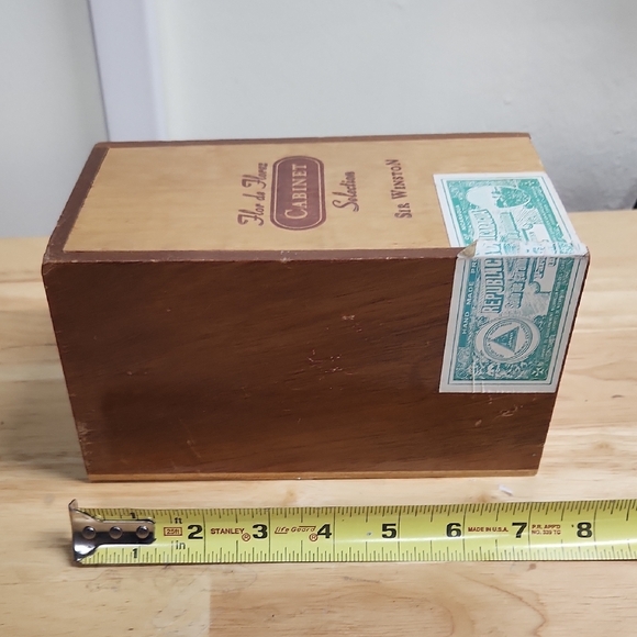 Cigar Box Flor de Flores Wooden from Nicaragua Sir Winston - Picture 8 of 10